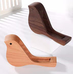 Wooden Bird - Shaped Business Card Holder, Decorative Desk Accessory