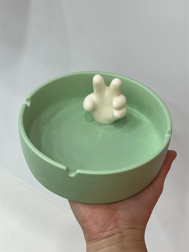 Creative "Peace Sign" Hand Ashtray, Funny Decorative Cigarette Ashtray