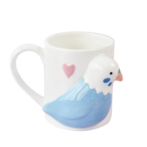 Cute 3d Parrot Ceramic Mug, Large Capacity Bird Mug , Kawaii Animal Coffee Cup