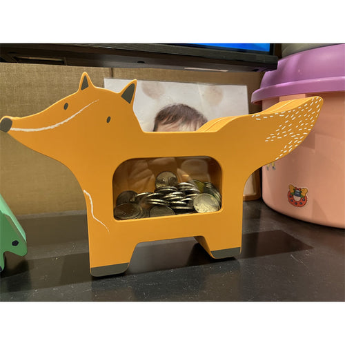 Cute Animal - Shaped Coin Banks  (Fox & Dinosaur), Kids' Money Saving Boxes