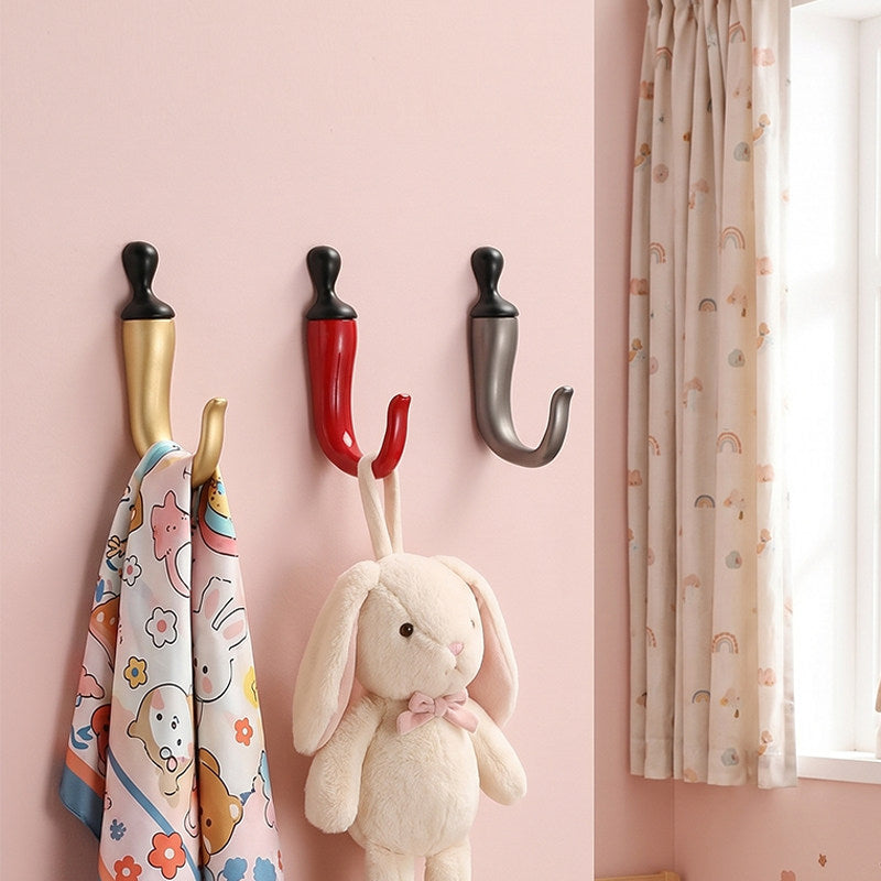 Cute Chili Pepper Shaped Resin Wall Hook , Multi-Color Wall Decorative Coat Hook for Home & Room