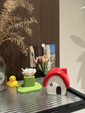 Cute House-Shaped Ceramic Toothpick Holder – Fun Desktop Organizer for Kitchen & Dining