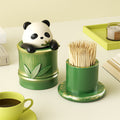 Cute Panda Imitation Bamboo Toothpick Holder,Cartoon Animal Cotton Swab Holder