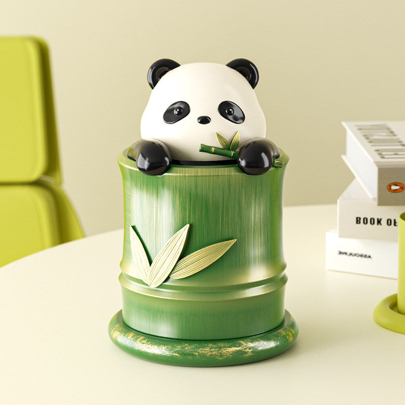 Cute Panda Imitation Bamboo Toothpick Holder,Cartoon Animal Cotton Swab Holder