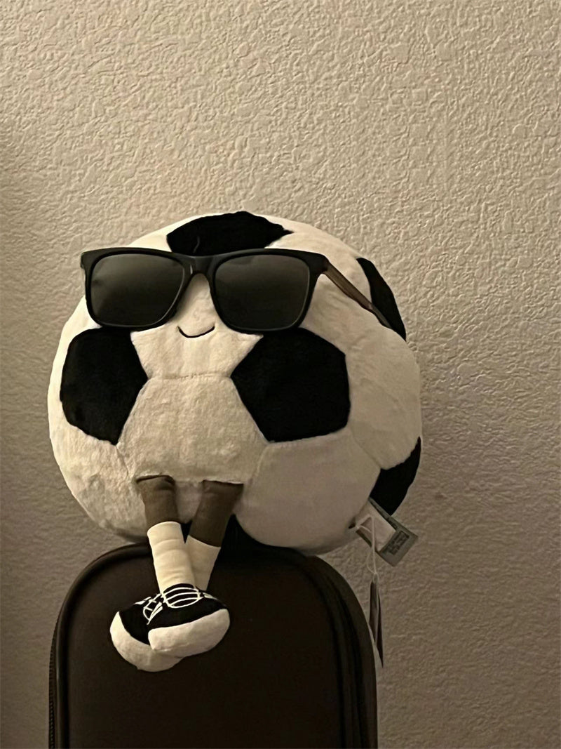 Cute Sports Ball Plush Toys - Basketball and Soccer Stuffed Dolls