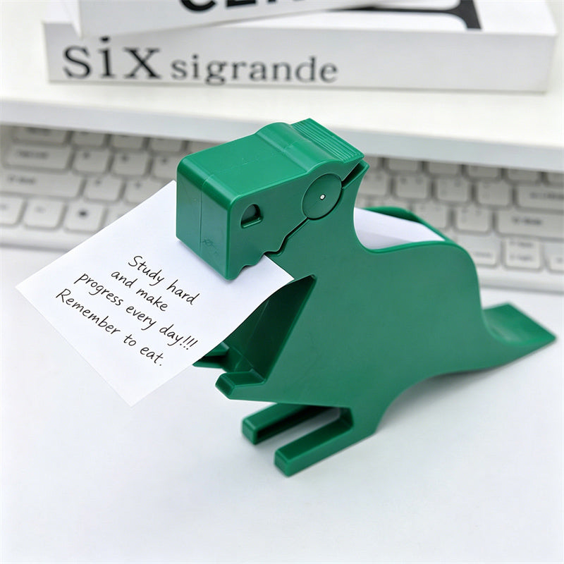 Cute T-Rex Dinosaur Sticky Note Dispenser, Fun Memo Holder & Desk Organizer, Novelty Office Gift