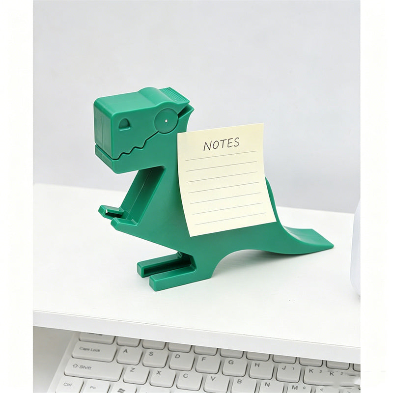 Cute T-Rex Dinosaur Sticky Note Dispenser, Fun Memo Holder & Desk Organizer, Novelty Office Gift