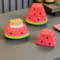 Cute Watermelon Slice Ceramic Toothpick Holder, Fruit Shaped Toothpick Dispenser , Dining Table Decor Storage Container
