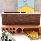 Wooden Desk Organizer, Wooden Multi - Compartment Pen Holder,Business Card Holder