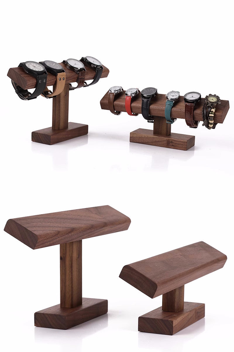 Wooden Watch Display Stand, T - Bar Watch Holder for Bracelet and Watch Organization
