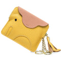 Elephant-Shaped Genuine Leather Coin Purse&Card Pack with Keychain