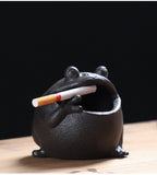 Frog - Shaped Ceramic Ashtray, Cute Animal - Themed Cigarette Ashtray