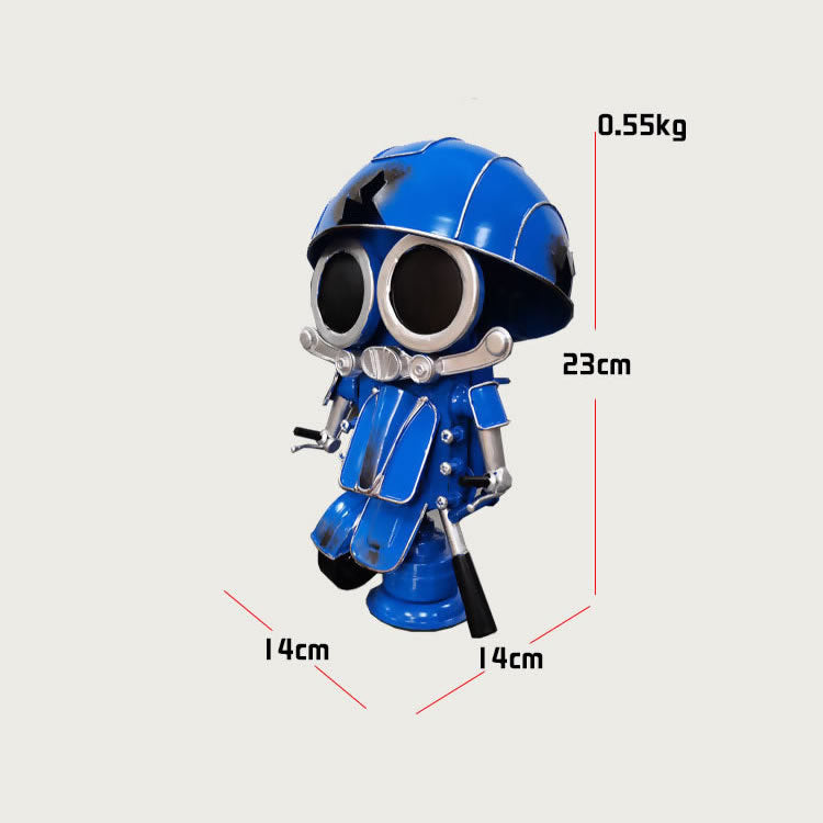 Handmade Metal Robot Figurines, Retro - Style Mechanical Character Decorations