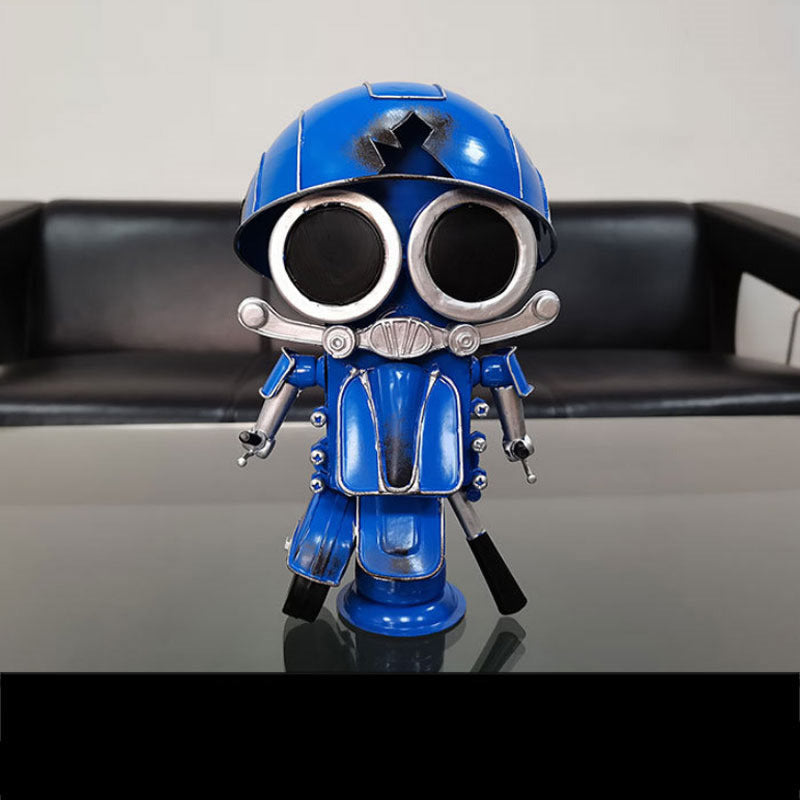 Handmade Metal Robot Figurines, Retro - Style Mechanical Character Decorations