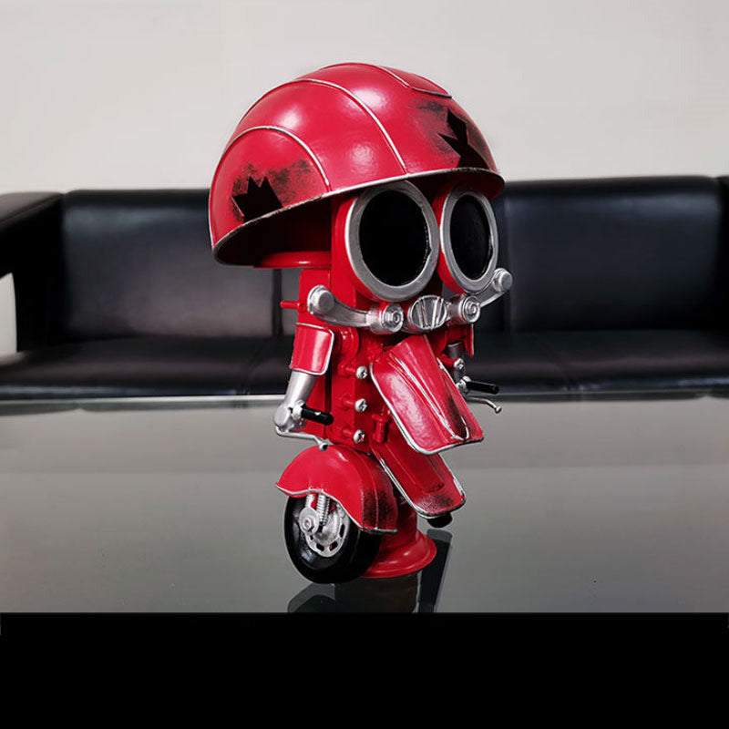 Handmade Metal Robot Figurines, Retro - Style Mechanical Character Decorations