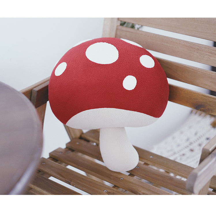 Cute Mushroom Shaped Plush Pillow, Decorative Throw Cushion for Home