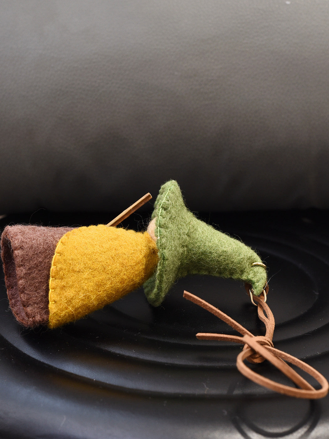 Handmade Wool Felt Witch Gnome Keychain, Whimsical Halloween Witch Doll Bag Charm