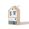 Cute Wooden House - Shaped Tissue Box with Drawer, Multifunctional Desk Organizer