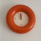 Modern Orange Circular Wall Clock - Vibrant Round Clock for Home & Office Decor