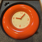 Modern Orange Circular Wall Clock - Vibrant Round Clock for Home & Office Decor