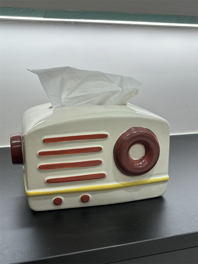 Retro Radio - Shaped Tissue Box, Cute & Practical Tissue Holder for Home&Office