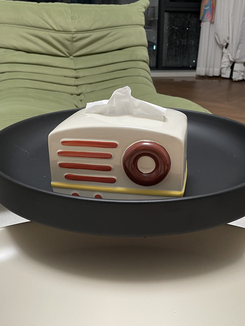 Retro Radio - Shaped Tissue Box, Cute & Practical Tissue Holder for Home&Office