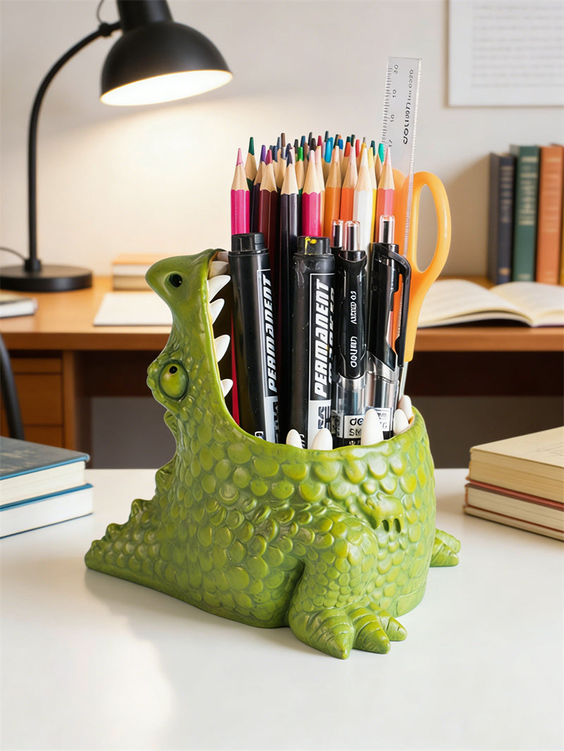 Tame Your Desk Chaos: Meet the Fiercely Cute Dinosaur Pen Holder