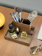Wooden Desk Organizer with Multi - Compartments - For Makeup, Pens, and Office Supplies