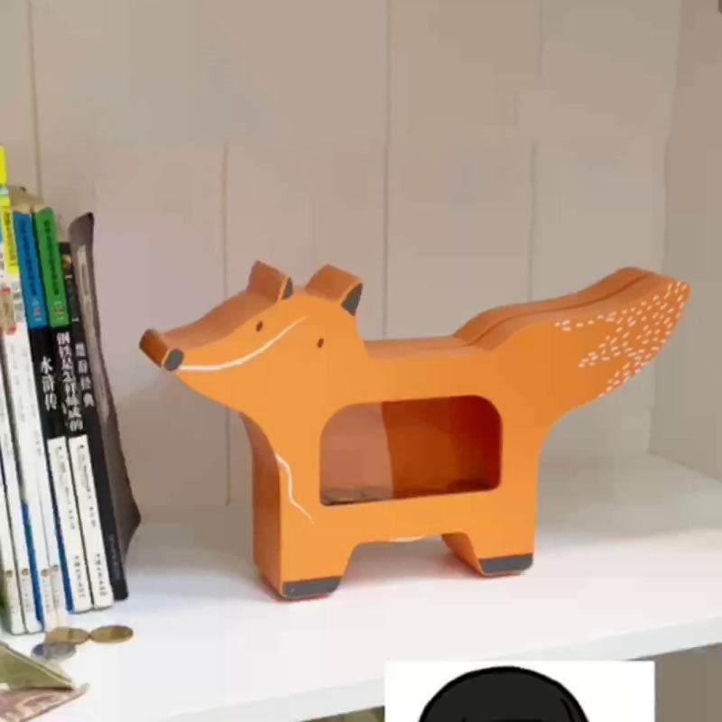 Cute Animal - Shaped Coin Banks  (Fox & Dinosaur), Kids' Money Saving Boxes