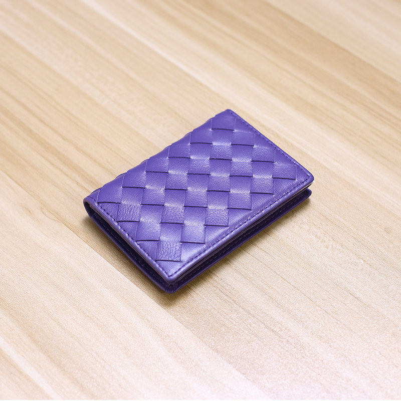Woven Genuine Sheepskin Card Holder,Card Pack, Leather Wallet