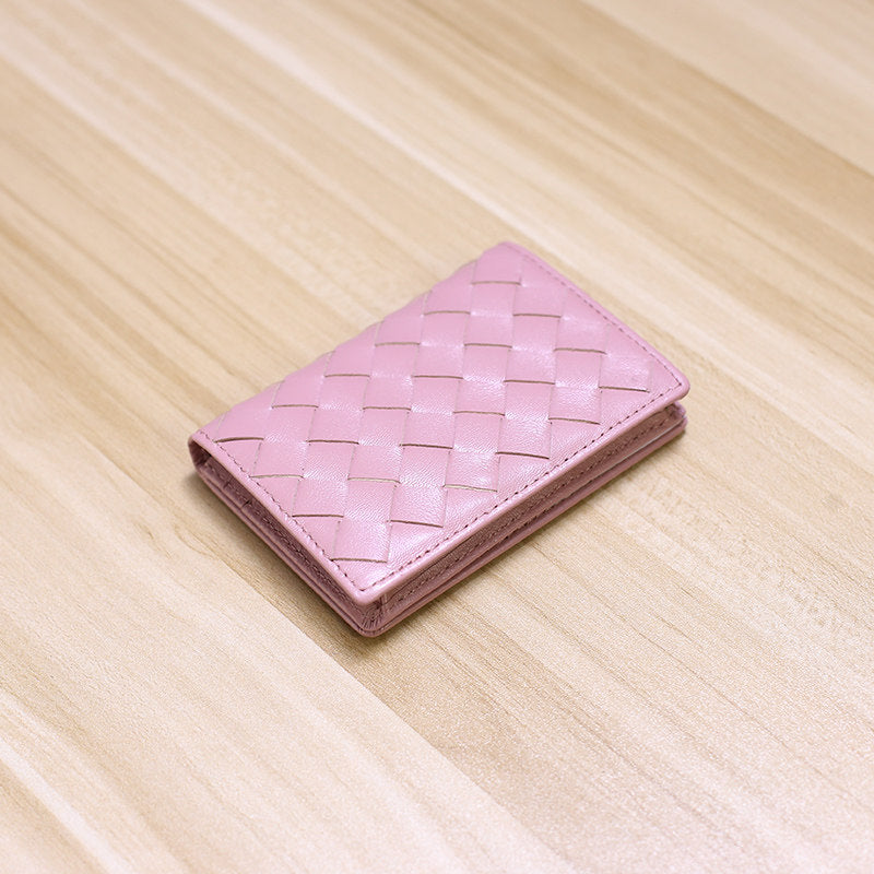 Woven Genuine Sheepskin Card Holder,Card Pack, Leather Wallet