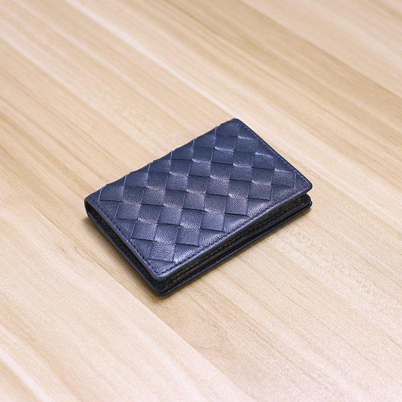 Woven Genuine Sheepskin Card Holder,Card Pack, Leather Wallet