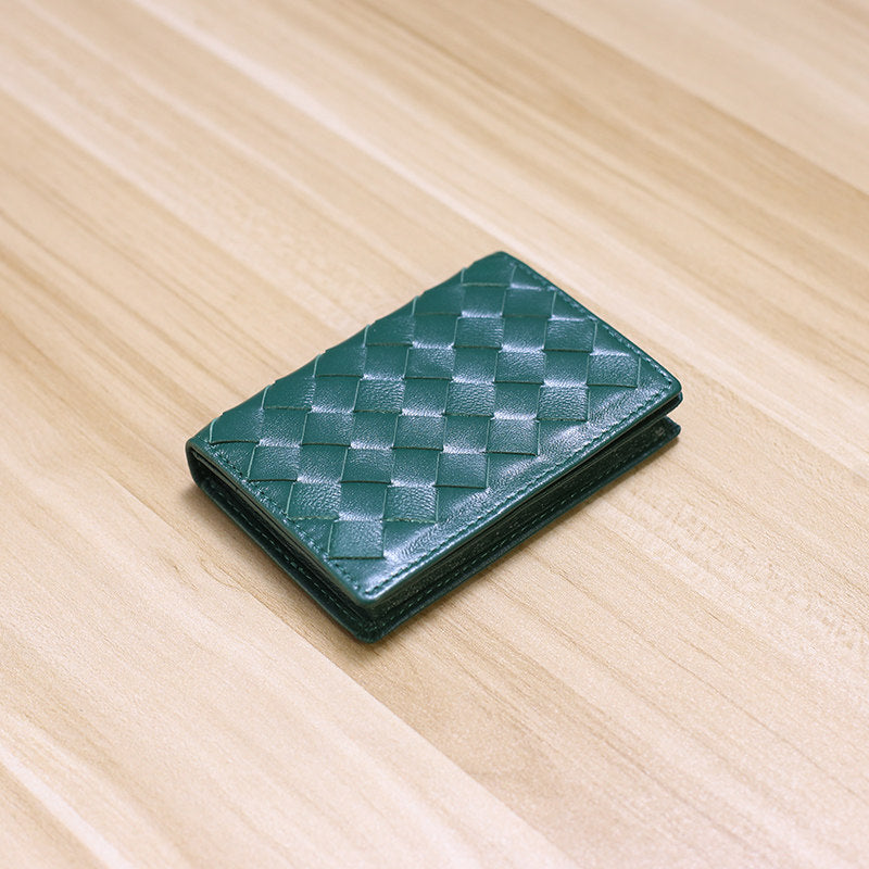 Woven Genuine Sheepskin Card Holder,Card Pack, Leather Wallet