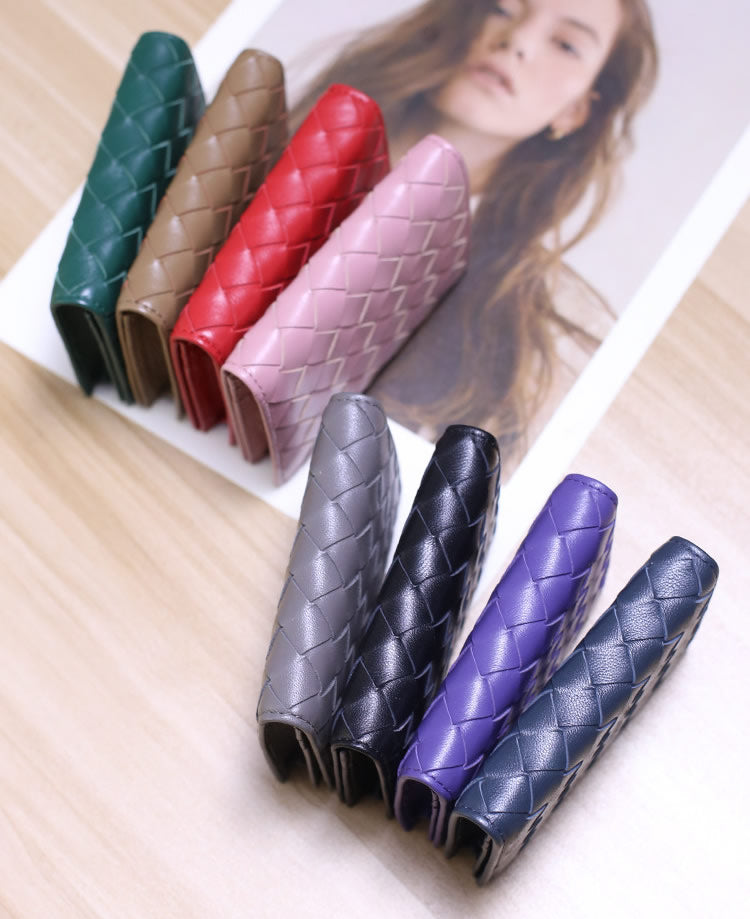 Woven Genuine Sheepskin Card Holder,Card Pack, Leather Wallet